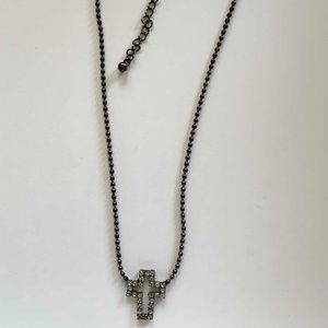 Cross Necklace with diamond beading